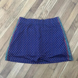 Gretchen Scott Skippy Skort Womens Geometric 4 Zip Pockets Shorts Size Small